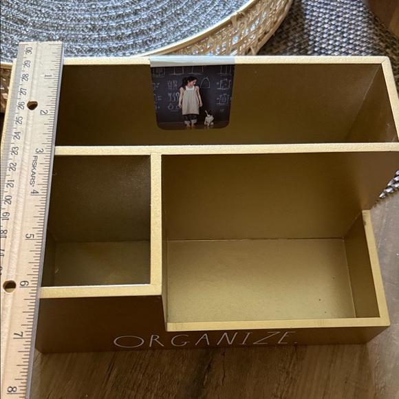 Rae Dunn Gold Desk Organizer - Picture 2 of 5